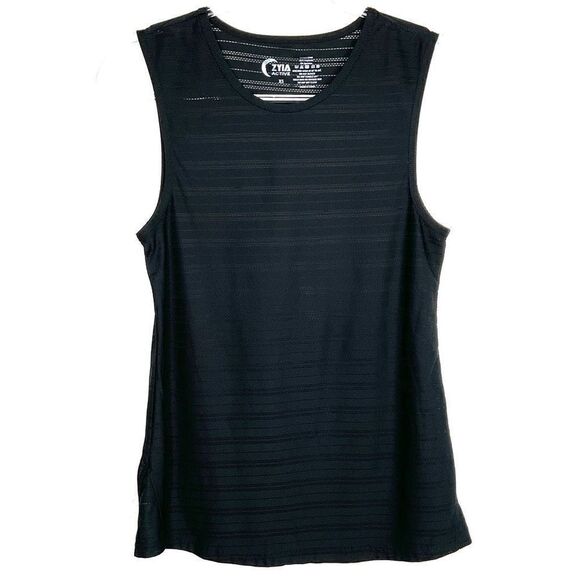 Zyia Active Black Luxe Muscle Tank Top XS X-Small - Picture 1 of 4